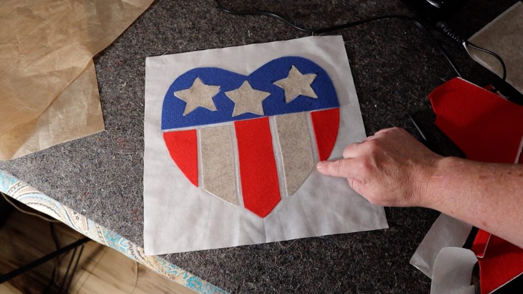 Cut felt for the Americana Cut files using the Silhouette Cameo 4 Pro