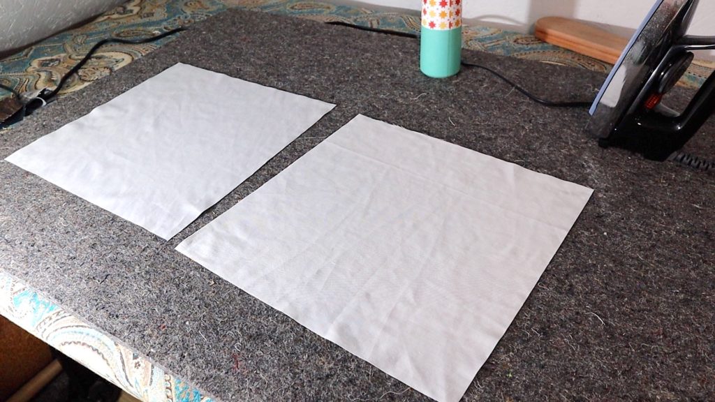 Two pieces of fabric for a pillowcase