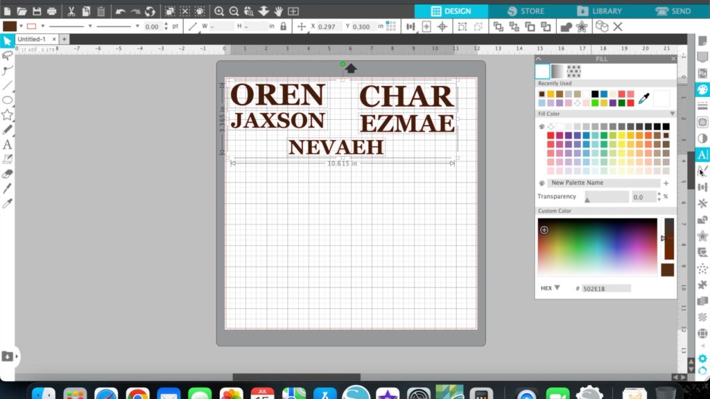 A step-by-step demonstration of designing and cutting HTV in the Silhouette design studio. The blade is precisely cutting popsicle holders design on the HTV sheet.