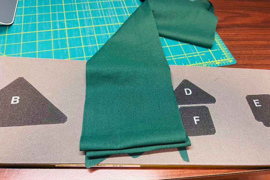 Cut border ready to be added to a quilt to add length.